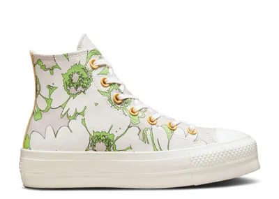 Converse Wmns Chuck Taylor All Star Lift Platform High 'crafted Florals' In White