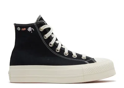 Converse Wmns Chuck Taylor All Star Lift Platform High 'embroidered Floral - Black'