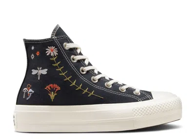 Converse Wmns Chuck Taylor All Star Lift Platform High 'enchanted Garden' In Black