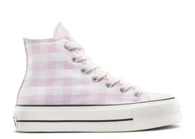Converse Wmns Chuck Taylor All Star Lift Platform High 'gingham' In Pink