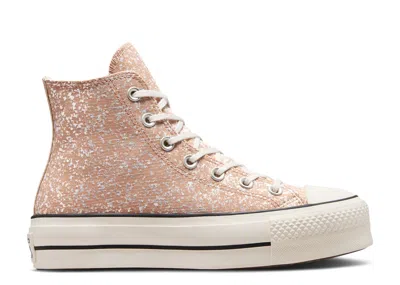 Converse Wmns Chuck Taylor All Star Lift Platform High 'glitter - Dusty Cinder' In Orange