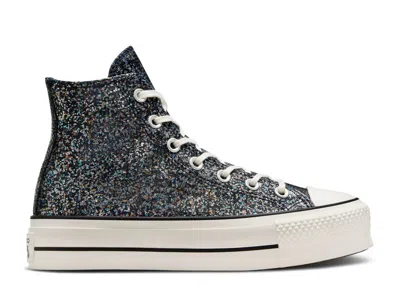 Converse Wmns Chuck Taylor All Star Lift Platform High 'glitter - Into The Void' In Black