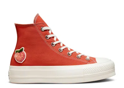 Converse Wmns Chuck Taylor All Star Lift Platform High 'peaches' In Red