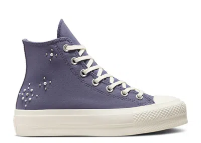 Converse Wmns Chuck Taylor All Star Lift Platform High 'pearls & Studs - Lavender Ash' In Purple