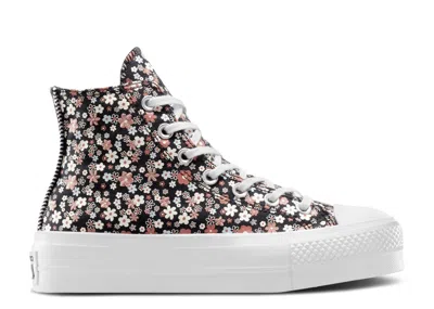 Converse Wmns Chuck Taylor All Star Lift Platform High 'petite Petals - Total Eclipse' In Black