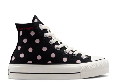 Converse Wmns Chuck Taylor All Star Lift Platform High 'polka Dots' In Black