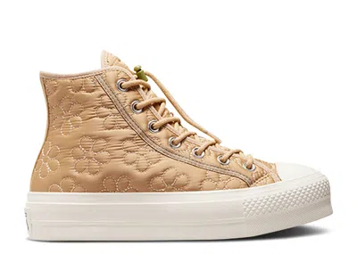 Converse Wmns Chuck Taylor All Star Lift Platform High 'quilted' In Brown