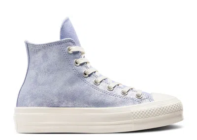 Converse Wmns Chuck Taylor All Star Lift Platform High 'suede Shimmer - Lilac Pewter' In Purple