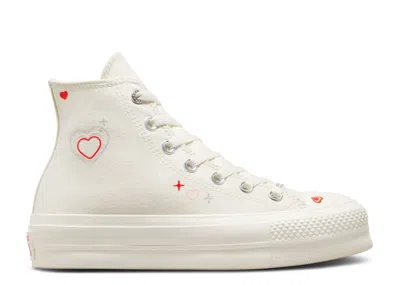 Converse Wmns Chuck Taylor All Star Lift Platform High 'y2k Heart' In White