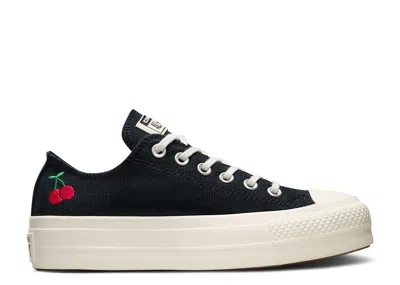 Converse Wmns Chuck Taylor All Star Lift Platform Low 'cherries' In Black