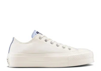 Converse Wmns Chuck Taylor All Star Lift Platform Low 'color Pop - Egret Blue Supermoon' In White