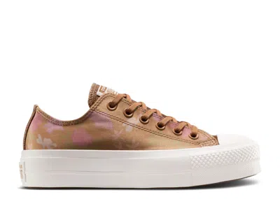 Converse Wmns Chuck Taylor All Star Lift Platform Low 'floral Satin' In Brown