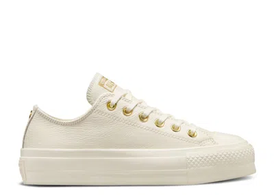 Converse Wmns Chuck Taylor All Star Lift Platform Low 'gold' In White