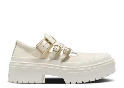 Converse Wmns Chuck Taylor All Star Lugged Heel Mary Jane Platform Low 'egret Gold' In White