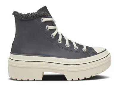Converse Wmns Chuck Taylor All Star Lugged Heel Platform High 'sherpa - Vamp Pyre' In Gray
