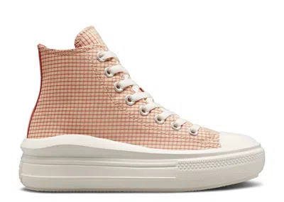 Converse Wmns Chuck Taylor All Star Move Platform High 'checkered - Rhubarb Pie' In Brown