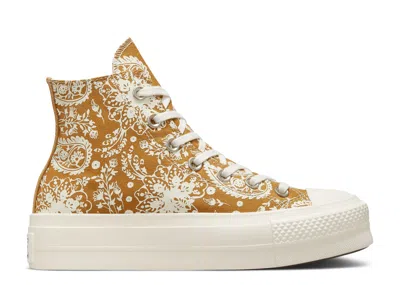 Converse Wmns Chuck Taylor All Star Platform High 'fall Florals - Wheat' In Brown