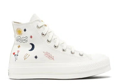 Converse Wmns Chuck Taylor All Star Platform High 'it's Okay To Wander - Egret' In White