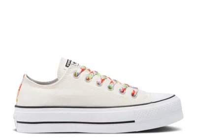 Converse Wmns Chuck Taylor All Star Platform Low 'floral Print - Egret' In White