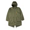 Converse Coordinates Hooded Long Jacket 'dusty Green'