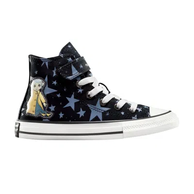 Pre-owned Converse Coraline X Chuck Taylor All Star Easyon High Ps 'coraline's Sweater' | Black | Kid's Size 2