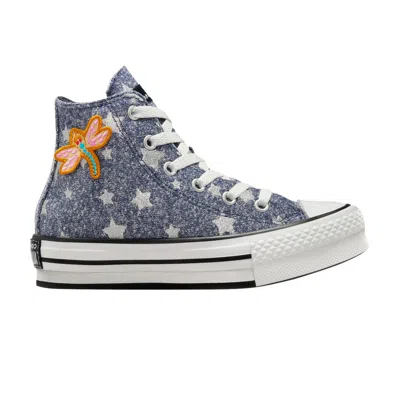 Pre-owned Converse Coraline X Chuck Taylor All Star Eva Lift Platform High Ps 'dragonfly' | Blue | Kid's Size