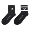 Converse Core Twin Pack Mid-crew Quarter Socks 'black'