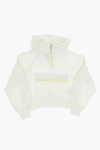 CONVERSE COTTON BLEND HOODIE WITH HALF ZIP