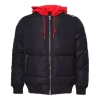 Converse Court Down Bomber Jacket 'black Red' In Blue