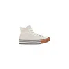 Converse Cream Leather High Top Sneakers In Neutral