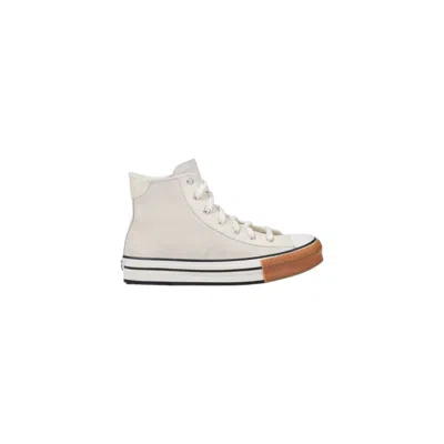 Converse Cream Leather High Top Sneakers In Neutral