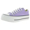 Converse Ctas Lift Ox Womens Trainers Canvas Platform Sneakers In Purple
