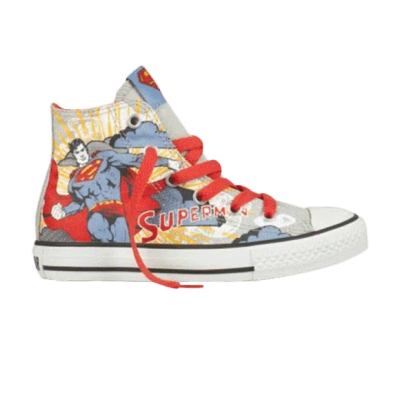 Pre-owned Converse Dc Comics X Chuck Taylor All Star Hi Gs 'superman' In Grey