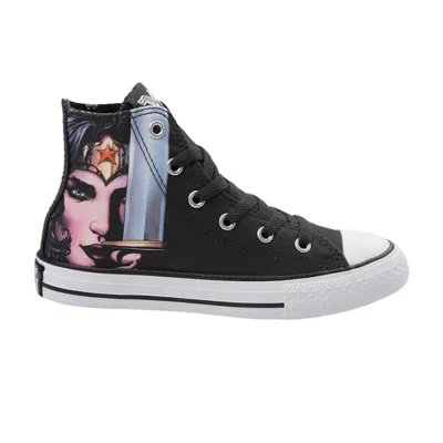 Pre-owned Converse Dc Comics X Chuck Taylor All Star High Gs 'wonder Woman' | Black | Kid's Size 7