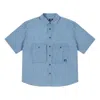 Converse Denim Wordmark Utility Shirt 'lt Retro Blue'