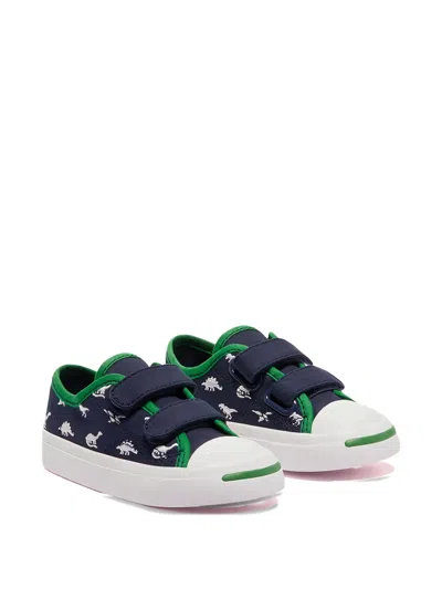 Converse Dinosaur-print Touch-strap Sneakers In Blue