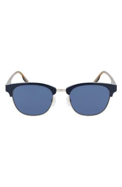 Converse Disrupt 52mm Round Sunglasses In Obsidian/light Gold/blue