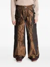 Converse Distressed-finish Trousers In Brown