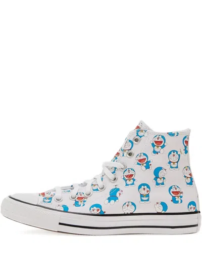 Converse Doraemon Print High-top Trainers In White