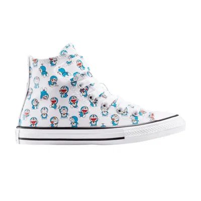 Pre-owned Converse Doraemon X Chuck Taylor All Star Easyon High Ps 'allover Doraemon Print' | White | Kid's Si