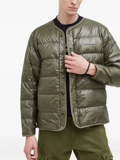 Converse Double-layer Zip Hooded Jacket In Black