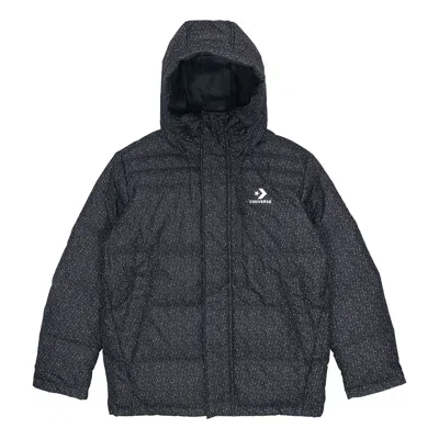 Converse Down Fill Puffer Aop Jacket 'black'