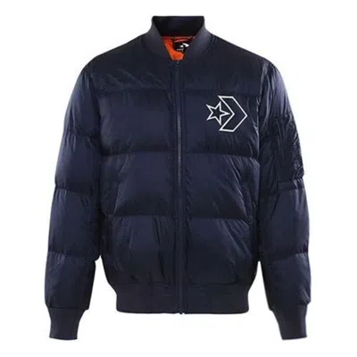 Converse Down Jacket 'black' In Blue