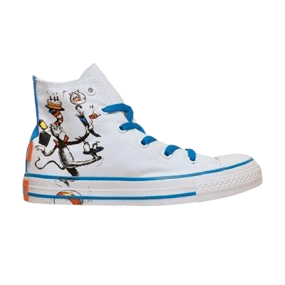 Pre-owned Converse Dr. Seuss X Chuck Taylor All Star Hi Gs 'balance' In White