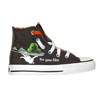 Pre-owned Converse Dr. Seuss X Chuck Taylor All Star Hi Gs 'green Eggs And Ham' In Grey
