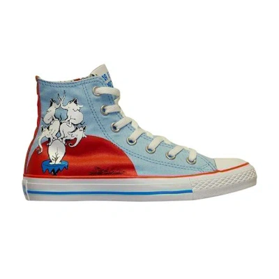 Pre-owned Converse Dr. Seuss X Chuck Taylor All Star Ox 'if I Ran The Circus' | Blue | Men's Size 18