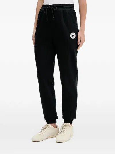Converse Drawstring Logo Track Pants In Black