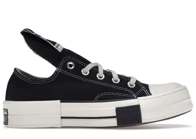 Pre-owned Converse Drkstr Chuck Taylor All Star 70 Ox Rick Owens Drkshdw Sneakers In Black/white/egret