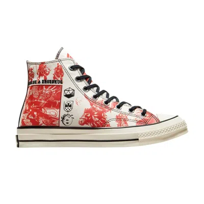 Pre-owned Converse Dungeons & Dragons X Chuck Taylor All Star High 'egret Red' In Cream