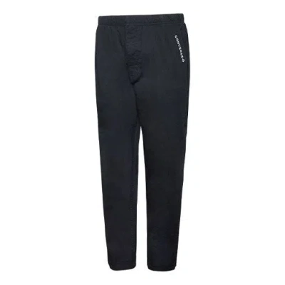 Converse Easy Waist Woven Pants 'black' In Blue